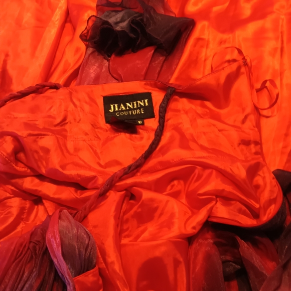 Multi color red gown - Picture 12 of 12